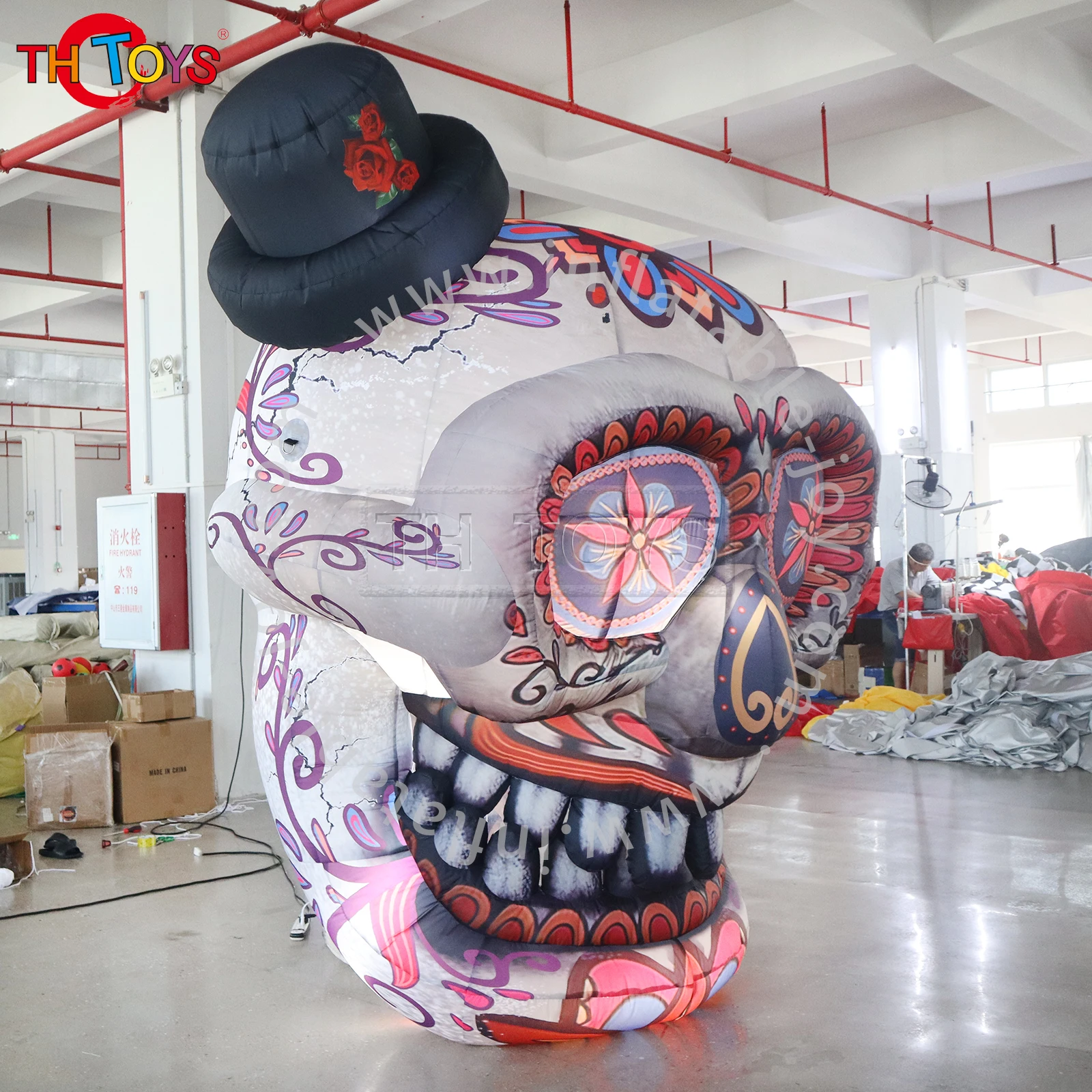 Giant Halloween Skull Inflatable Outdoor Yard Decorations Festive Holiday Product - Image 2