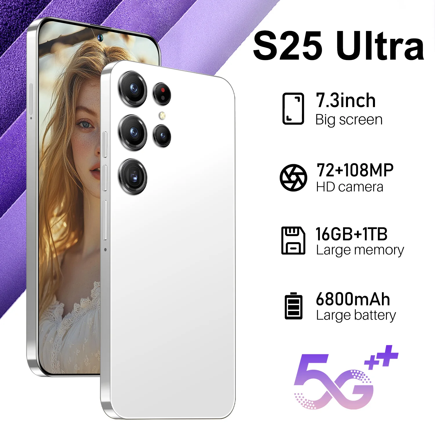 S25Original Unlocked 3G/4G/5G Mobile Phone 16GB+1TB Gaming Celular with Dual Sim Card & 2G RAM Telefones Usados by Manufacturers - Image 3