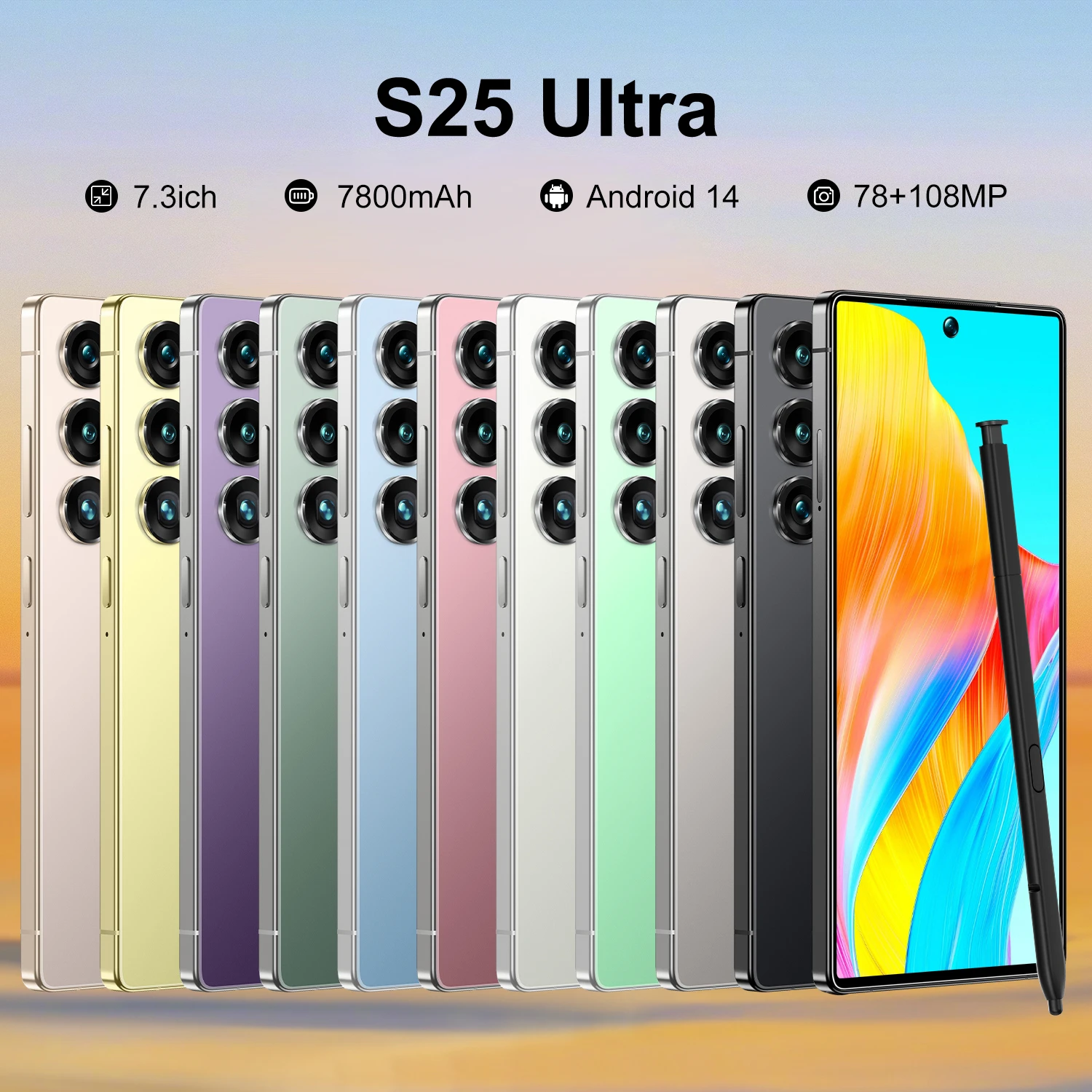 True Specs S25 Ultra Pro 4+128GB Deca-Core Gaming Phone FHD+ Display 4G LTE/Dual SIM Supports Heavy PUBG Mobile Games - Image 2