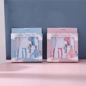 6pcs Deluxe Baby Nail Cutter Infant Health Care Manual Grooming Kits Silicone Baby Nail Clippers Set Pack of 20