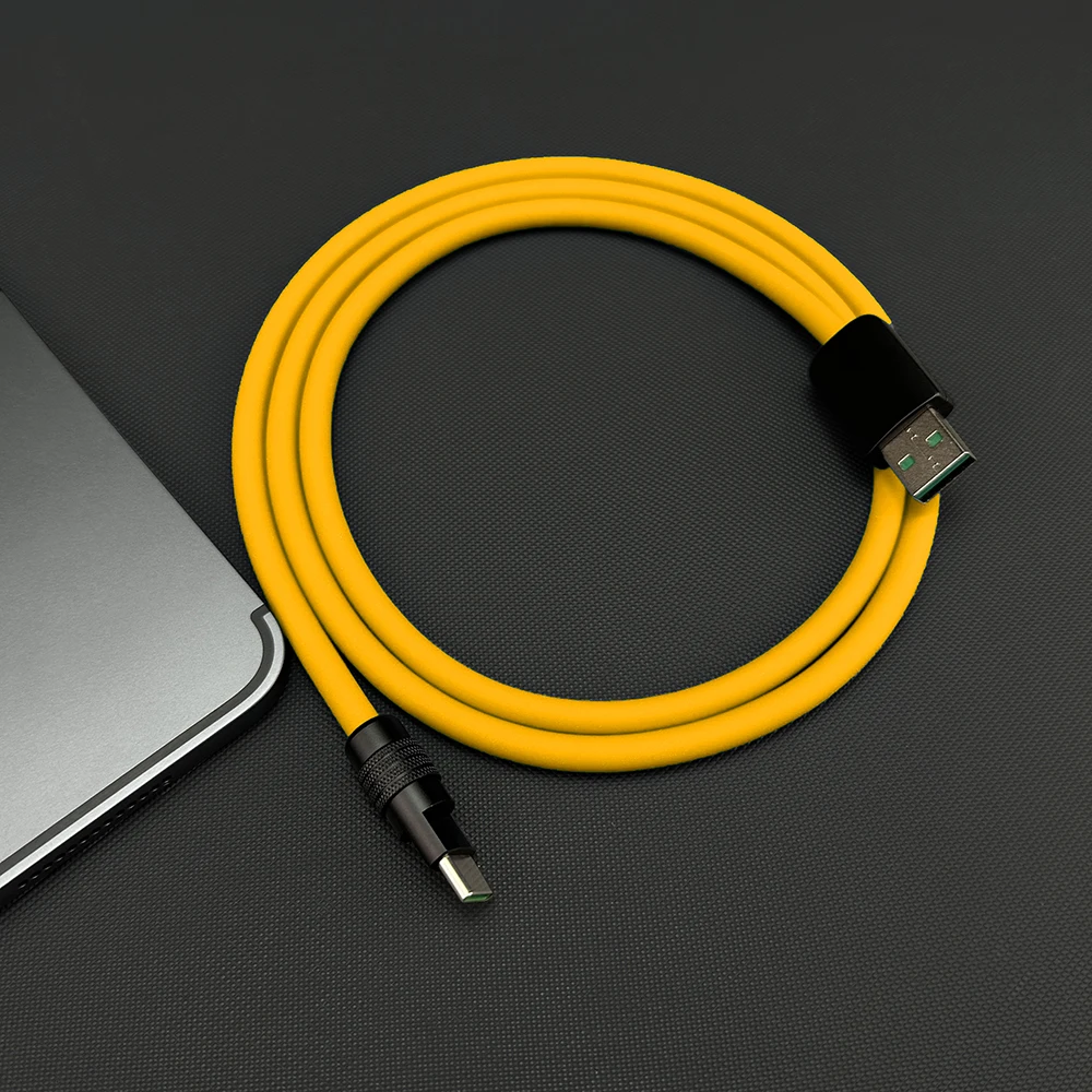 120W Chubby 2.0 USB C Fast Charging Cable Silicone Soft Durable USB C Cable Extra Thick Charger Cord Compatible with IPhone17 15