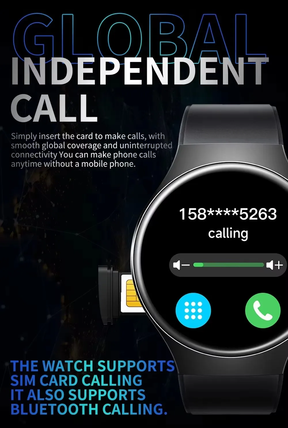 New Bw17 SmartWatch Sim Card Round Screen Smart Watch With Long Battery Life and Camera Function Bw17 PK Bw16 Bw8 Bw11 - Image 3