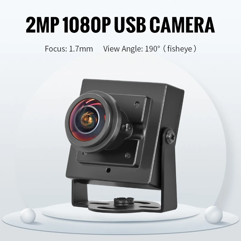 3200 F22 1080P 1.7mm 190-degree Fisheye 2MP UVC HD Mini USB Industrial Vision Camera Plug-and-Play Webcam with 1-Year Warranty - Image 2
