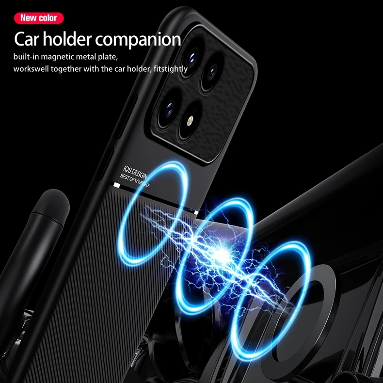 Rugged Non-Slip Case for Xiaomi Poco F8 Ultra F8 Pro Protective Cover Magnetic Suction Holder Coque Fundas Capa Pack of 10 - Image 2