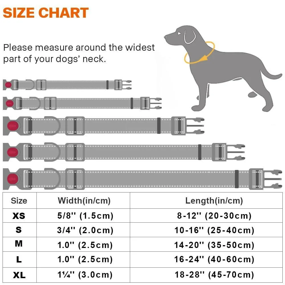 Luxury Adjustable Nylon Pet Collar Reflective Ribbons Luxury Cross-Border Safety Dog Collar Belt Solid Padded Wholesale Pet Pack of 30 - Image 2
