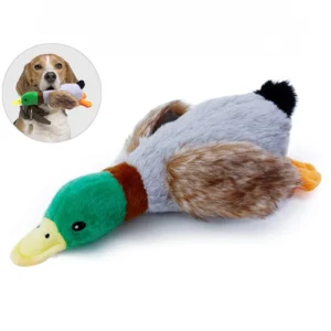Pet Playing Funny Dogs Chewing Plush Pet Toys Accessories Simulation Wild Duck Interactive Dog Toy for Pet Dog Squeaky Toy Pack of 2