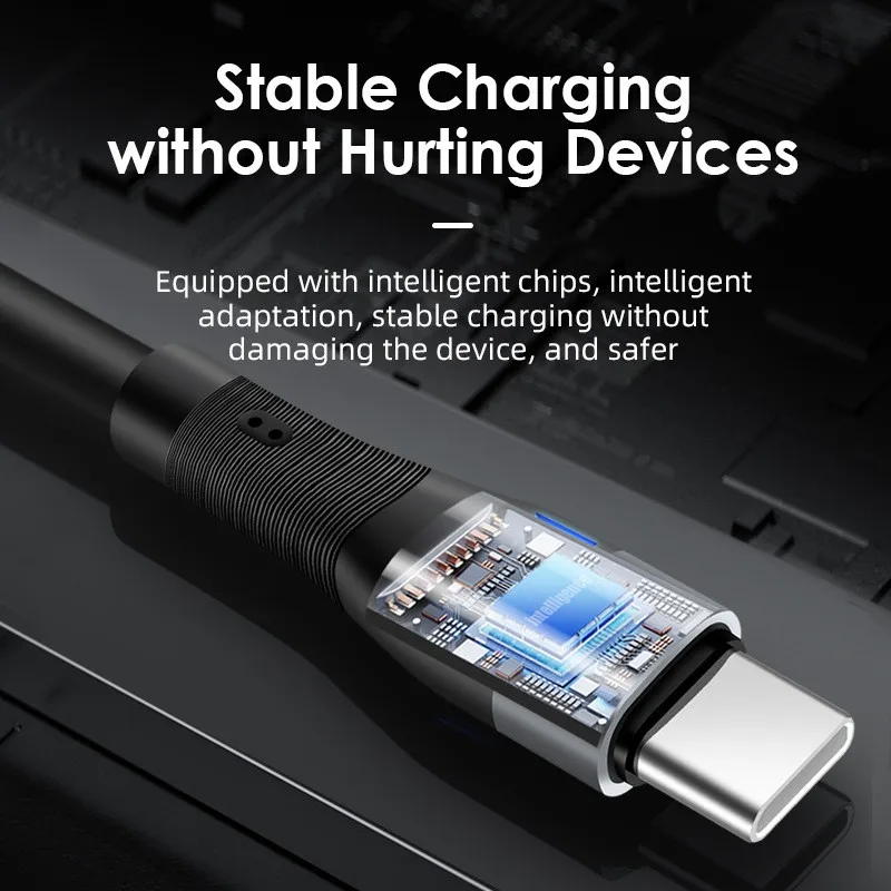 Smart USB Type-C Data Cable 1m TPE Jacket Fast Charging and Huawei LED Light Compatible with iOS for iPhone 15 Pack of 100 - Image 4