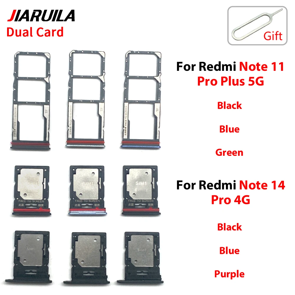 Dual Sim Card Slot Tray Redmi Note 11 14 Pro Plus 4G 5G Poco C85 Drawer Holder Chip Holder Adapter Mobile Phone Flex Cables Pack of 10 - Image 2