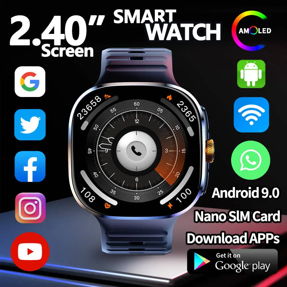 GSM Smartwatch Square AMOLED Display Silicone Band 2.4" Rotating Photo Heart Rate Blood Pressure NFC Access Control M99 - Image 3
