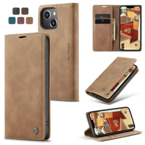 CaseMe New Mobile Case Cover With Magnet Shockproof Phone Holder 14 13 12 Wallet Case for iPhone 14 Pack of 10