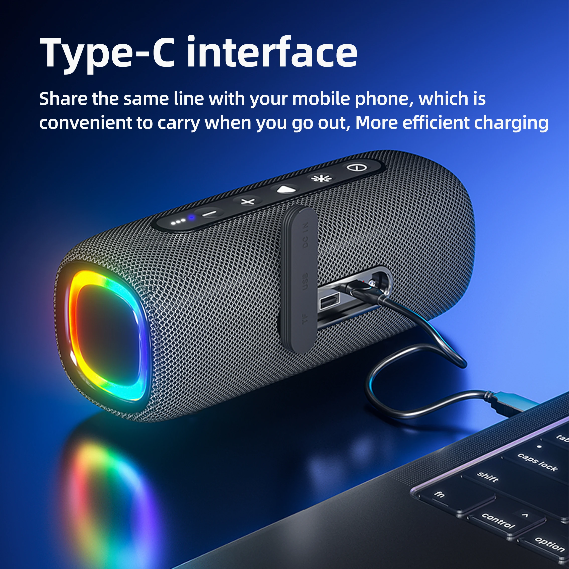 Factory Wholesale Price 20w 3600mAh Battery Capacity RGB Speaker With Loud Stereo Sound for Phone Laptop - Image 4