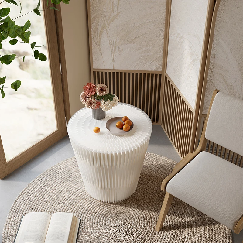 Space Saving Rotating Cylinder Rack Kraft Honeycomb Column for Small Store Home Decoration Pack of 2 - Image 4