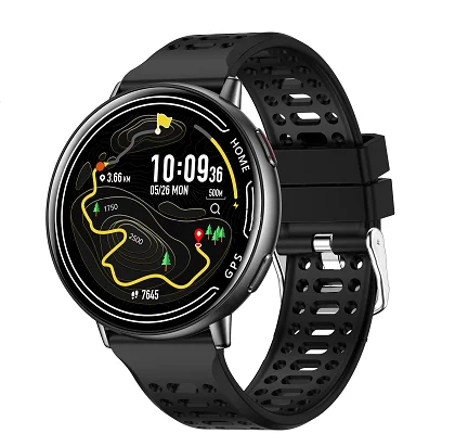 Women's Health Bluetooth Round Smart Watch Blood Pressure & Blood Oxygen Monitor Waterproof GPS Round Smart Watch KC100