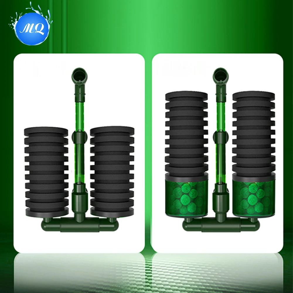 Eco-Friendly Plastic Aquarium Sponge Water Filter for Fresh and Salt Water Fish Tanks Pack of 2