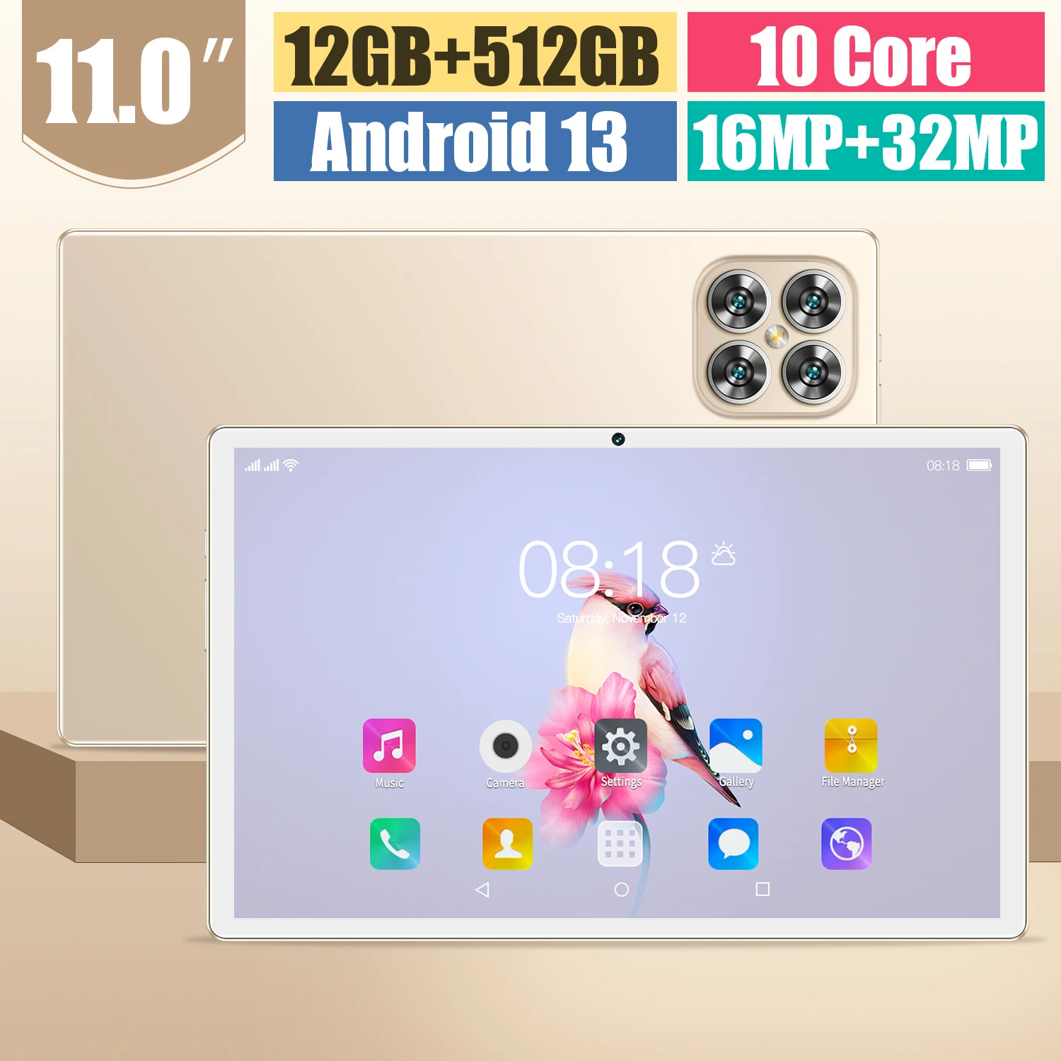 10 Inch 12+512G Tablet Pc Support Dual Sim Card K11 Android 14 Tablet HD Touch Screen Tablet Pc for Gifts - Image 2