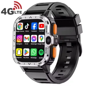 PGD 4G Smart Watch WIFI 2.03inch Screen Dual Camera Hombre Android Smartwatch With Camera Video Call Logo Custom Pk Dw89 ultra Pack of 2