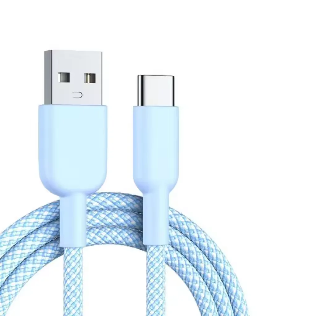 1M 2M 3M High-speed USB to Type C Charging Cables Nylon Braid Data Cable USB C Quick Charger Cord for 15/16/17 Mobile Phone Pack of 10 - Image 2