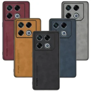 For Infinix GT 20 Pro Frosted Leather Cover Case Matting Anti-Shock Hard Plastic Sheepskin PU Leather Case for Infinix GT20 Pro Pack of 10