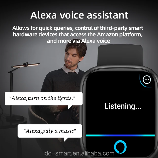 IDW26 Smart Watch Silicon Strap Fitness Tracker Sport Smartwatch Features Heart Rate/Blood IOS TFT Square - Image 2