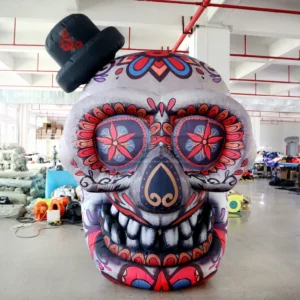 Giant Halloween Skull Inflatable Outdoor Yard Decorations Festive Holiday Product
