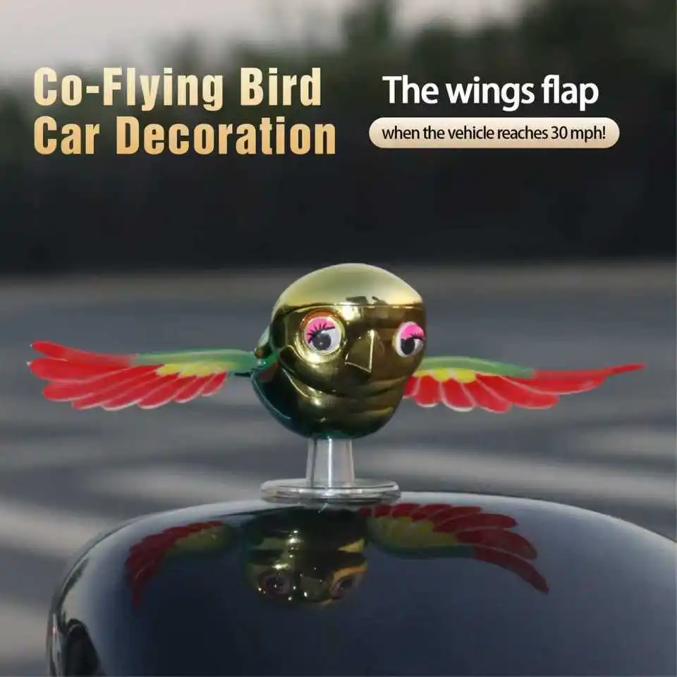 Flying Bird Car & Motorcycle Ornament ABS Plastic Creative Cute Home Decor Car Interior Decoration OLIVER Fit Pack of 10 - Image 3