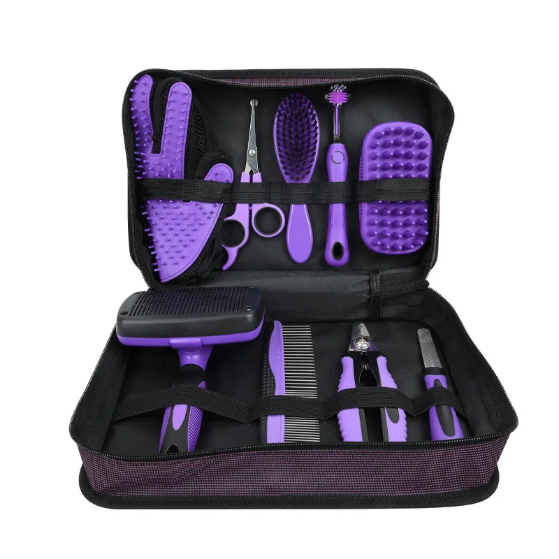 Plastic De-shedding Beauty Complete Pet Grooming Set 9PCS Professional High Quality ABS Material Dog Grooming Kit & Scissors Set Pack of 50 - Image 3