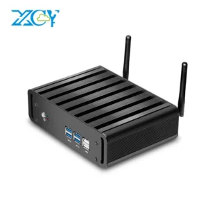 XCY Mini PC I3 4010U Fanless Portable Computer Dual Display for Home Office