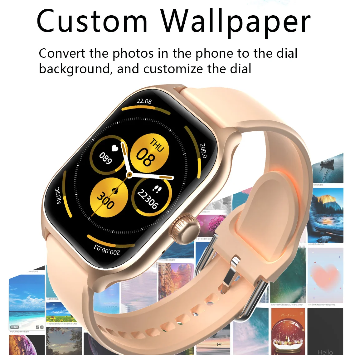 MVP-190 Android Smart Watch 2.3 Inch HD TFT Display Music Player Answer Call Multi-Sport Tracker Fitness Tracker IP67 Waterproof Pack of 20 - Image 4