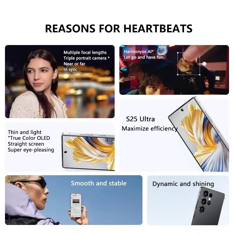 Premium Finish S25 Ultra Dual Sim 5G Smartphone with Face Recognition Deca Core CPU 108MP Rear Camera LTE CDMA Cellular - Image 3