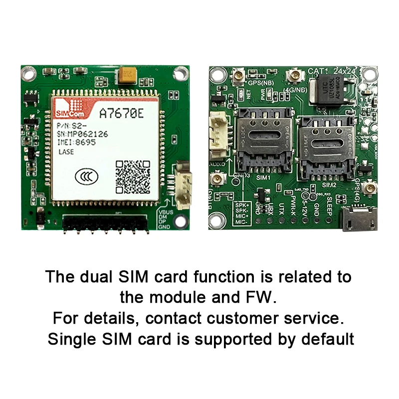 SIMCom A7670E-LASE LTE Cat.1 Cellular Wireless Communication Module 4G Development Core Board A7670E Support 4G 2G Voice Pack of 5 - Image 4