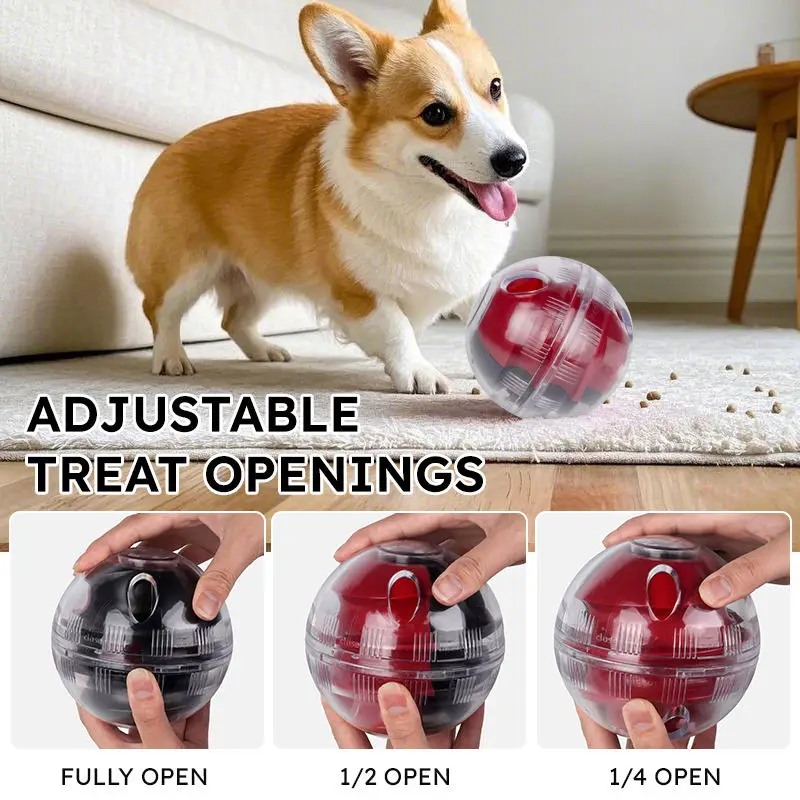 Dropshipping Clear Rotating Non-Toxic Dog Slow Feeder Ball Interactive Plastic Leakage Food Bite Resistant Pet IQ Treat Toy Pack of 2 - Image 4