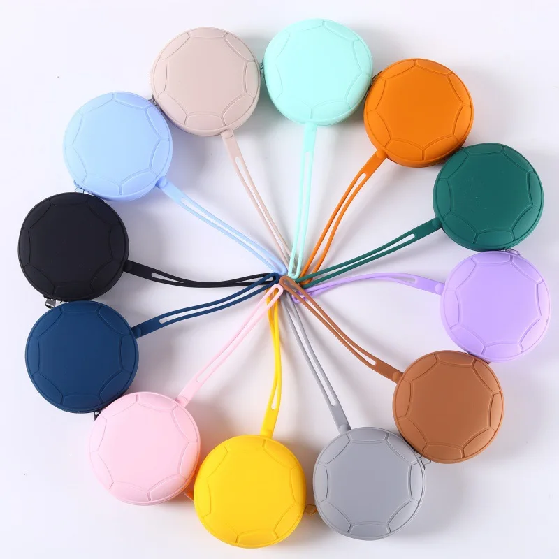 OEM ODM Silicone Zipper Closure Round Coin Purse & Earphone/Data Cable Storage Key Case with Lipstick Holder Portable - Image 4