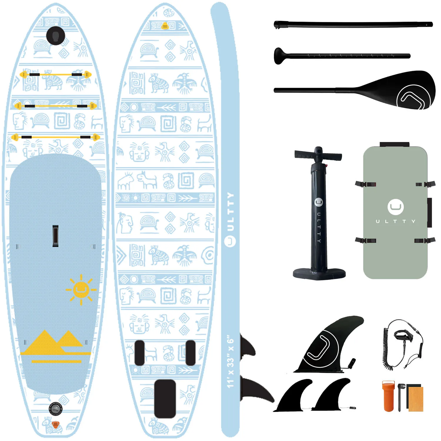 ULTTYOEM Inflatable Sup Double Layer Standing Board Stand up Board 10'6" Inflatable sup Board - Image 2