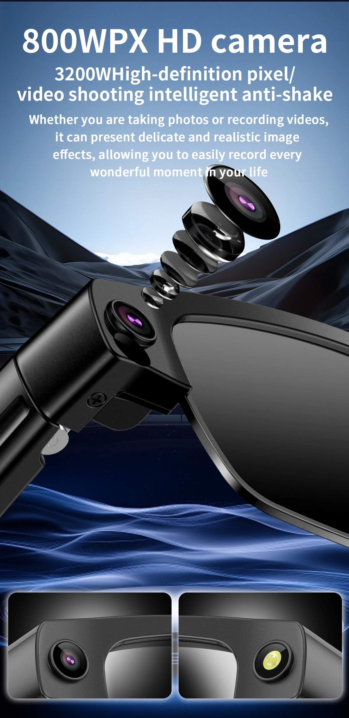 Smart Glasses with Camera Translate Video Recording Photography Sunglasses Photochromic Lenses Ai Camera Smart Glasses Pack of 10 - Image 2