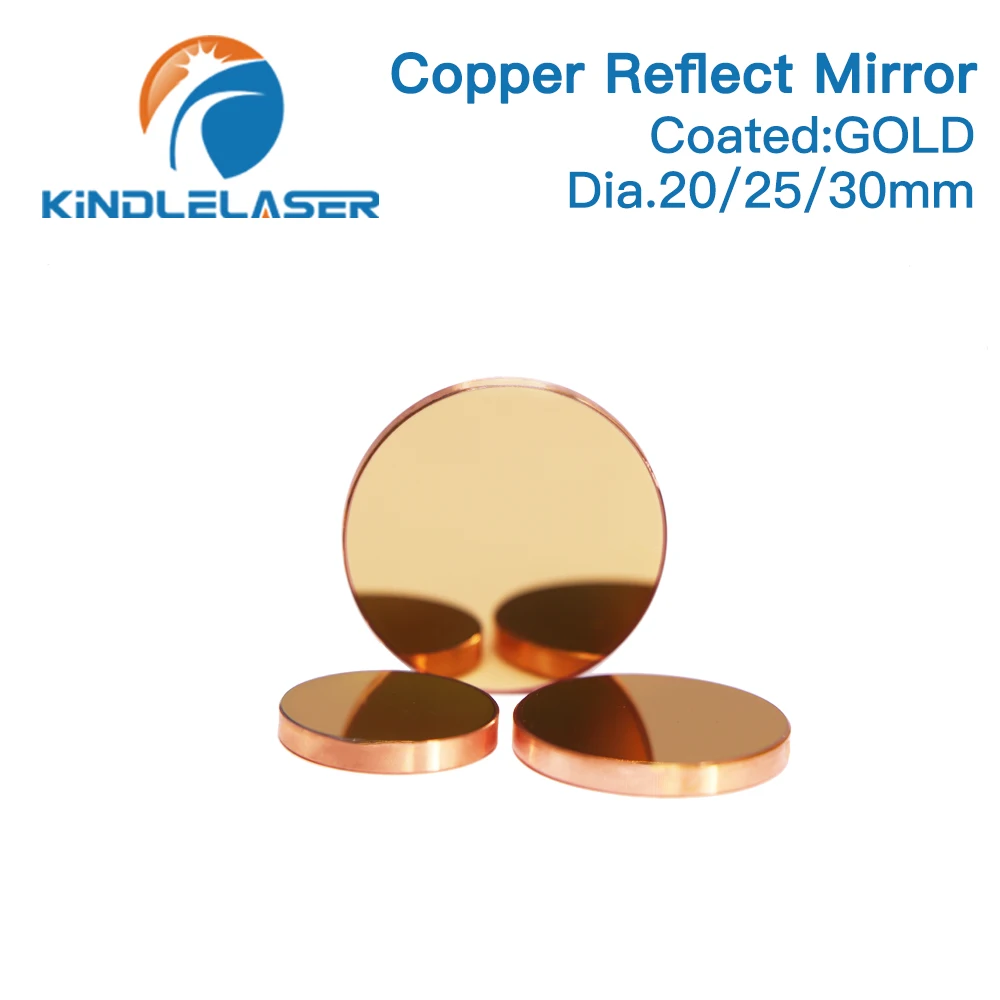 Copper Reflector Mirror Dia. 20/25/30/38.1mm Thk 3mm for Laser Cutting Engraving Machines Co2 Laser Lens - Image 2