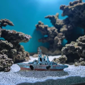 Wholesale Creative Resin Warship Ornament Broken Old Ship Underwater Aquarium Decoration for Living Room Landscaping Pack of 2