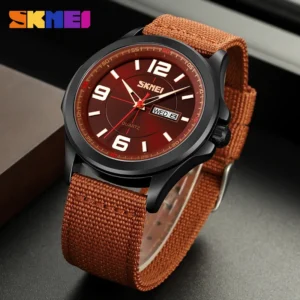 Stopwatch Skmei 9315 Back Sport Watches Wholesales Quartz Watch Mini Calendar Wrist Mens Fashion OEM Nylon Strap Pack of 2