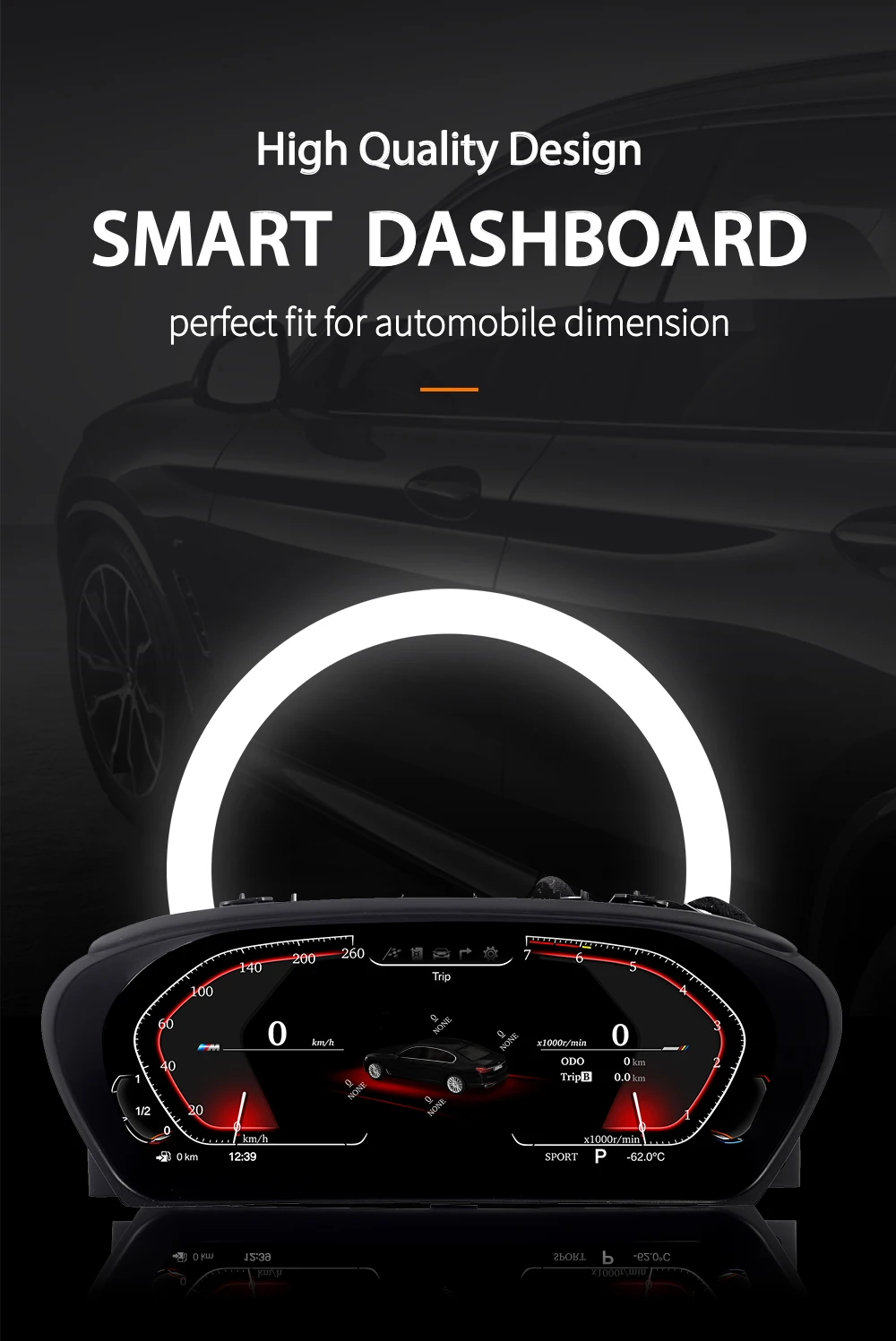 Wireless CarPlay Android Auto Car LCD Dashboard Speedometer for BMW X6 E71 E72 Instrument Cluster Cockpit HUD Head up Display - Image 3