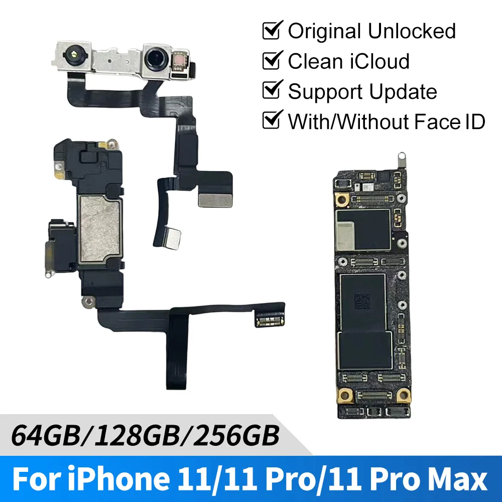 For iphone Series Motherboard Cell Phone Motherboard Supplier 64G 128G 256G Motherboard Unlocked Face Id for Iphone 11 - Image 2
