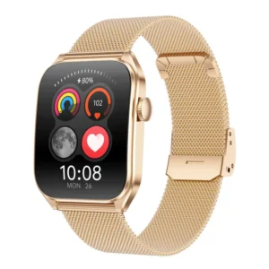 Unisex Square Gaming Smart Watch IP67 Waterproof Sleep Tracker Silica Gel Band Calendar Function Android Compatible