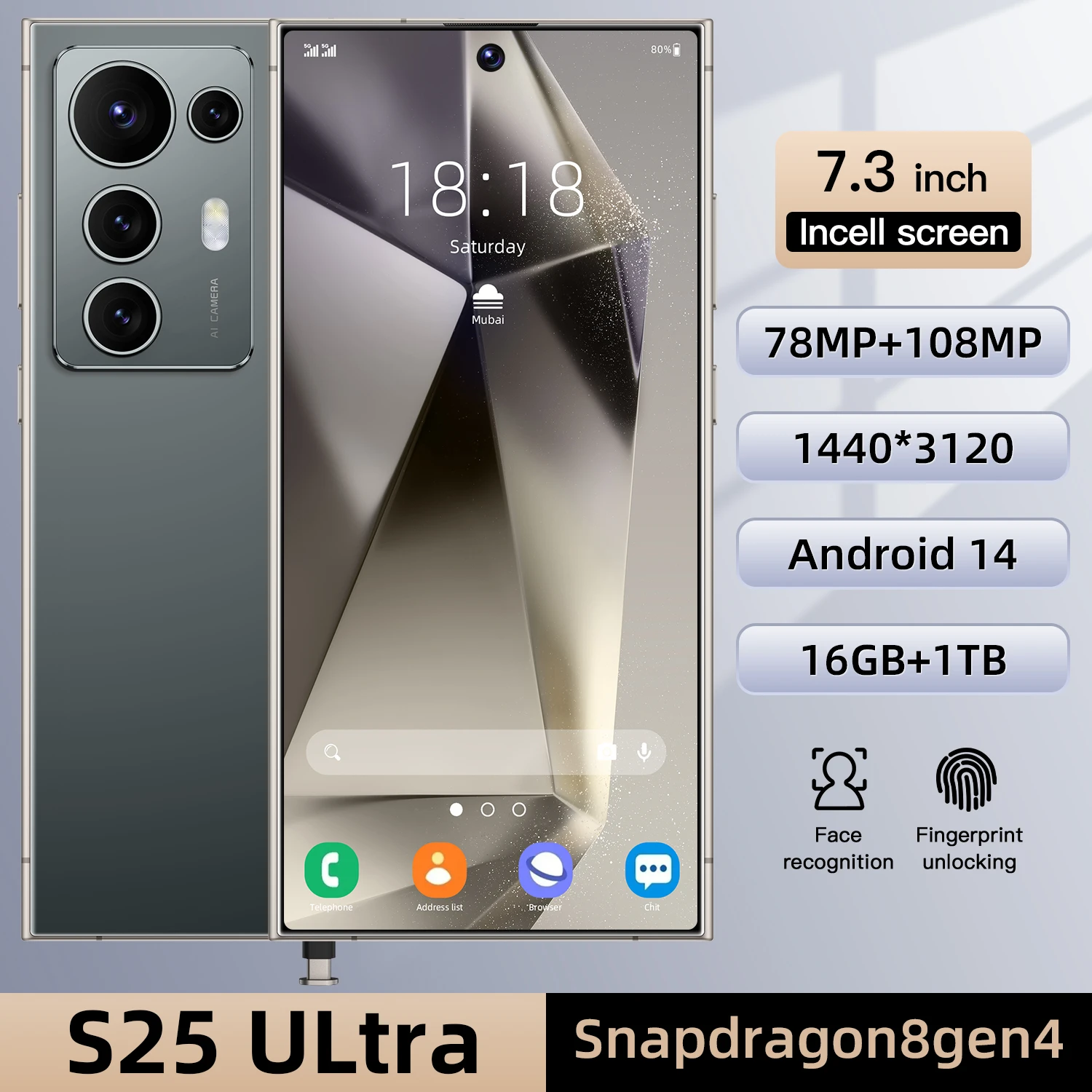 Value Deal Phones S25 U Smartphones 16gb+1tb 5g Dual Sim Cellphone Mobile Phone - Image 2