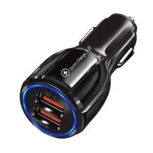 Customized Professional QC3.0 Dual USB Car Charger 30W Mobile Universal Fast Charging Feature Pack of 20