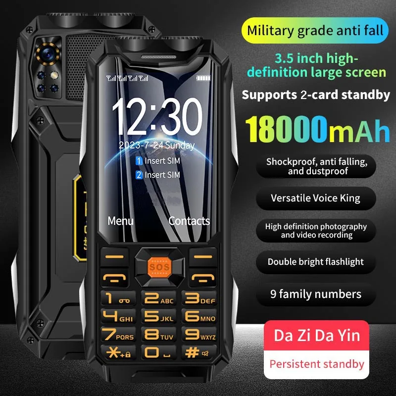 Unlocked Q9 GSM 4G Network Mobile Phone Dual SIM Cards Rugged Bar Cellphone 3.5Inch Color Screen Large Button Long Last Battery Pack of 5 - Image 4