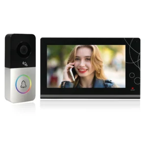 1080P WiFi/ Wired Video Intercom System with PIR Night Vision Video Recording Remote Unlocking Smart Doorbell Camera for Villa Pack of 2