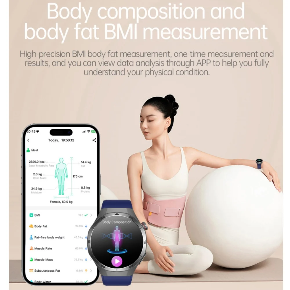 ET456 ECG Smart Watch for Women IP68 Waterproof Monitor Heart Rate Sleep Health Menstrual Tracking Montre Relojes - Image 4