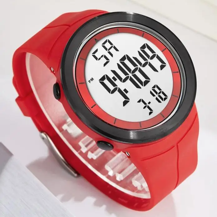 OHSEN 1805 Digital Week Watches Men Black 50M Waterproof Wristwatch Big Dial Waterproof Electronic Led Clocks Alarm Stopwatch - Image 2