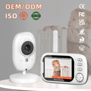 Bebe Phone Avec Camera 3.5 Inch LCD Babyphone Mit Camera Vision VOX Two Way Speak 2000 Mah Monitor Camera for Baby Tak Tark