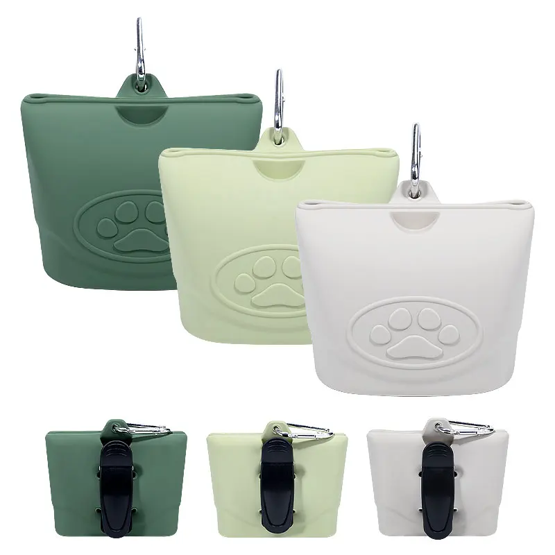 Reusable Silicone Waterproof Dog Treat Pouch Dog Treat Bag Training Pouch Pack of 2 - Image 3