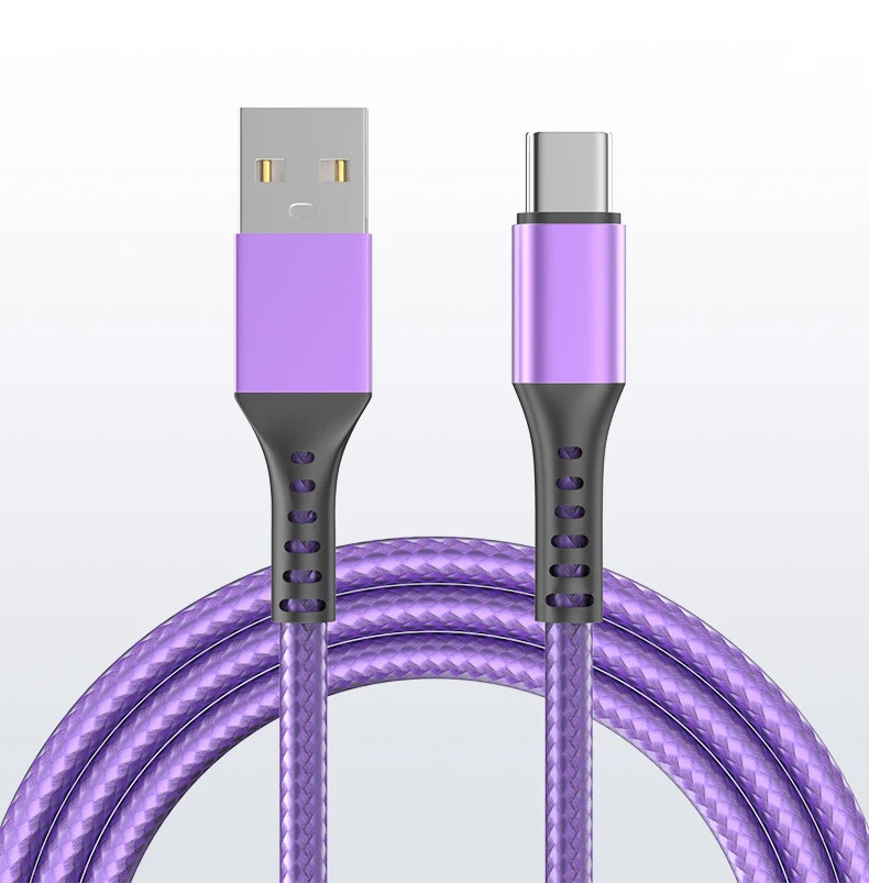 Nylon Adapter Cable Data Cables UsbType C Cable Fast Charging Pack of 100 - Image 3
