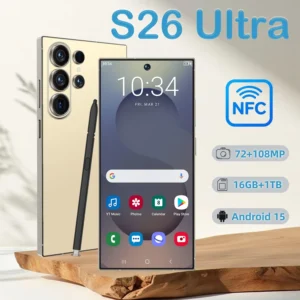 Feature-Rich Device New High Quality Mobile Phone S26 ultra 16GB + 1TB 5G NFC Smartphone 7.3inch Screen Mobile Phone